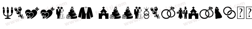 Wedding anniversary字体转换